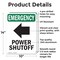 Signmission Power Shutoff (Left Arrow) With Symbol, 10 in W x Rectangle, Aluminum OS-2PACK-EM-A-1014-V-10525 - alternate 6